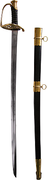 sabre d'Officier de Cavalerie des Etats du Sud, pendant la Guerre Civile Am&eacute;ricaine (1861-1865)