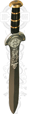 Caladbolg (Caladcholg : ''dur-ventre''), &eacute;p&eacute;e de C&ugrave;chulain (&eacute;p&eacute;e celtique grav&eacute;e)