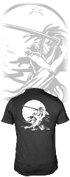 ''Samoura&iuml; manga'', T-shirt ajust&eacute;
