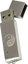Cl&eacute; USB personnalis&eacute;e par gravure : yin et yang
