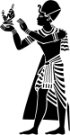 Sethi Ier (le pharaon fait l'offrande de Maât, temple d'Abydos)