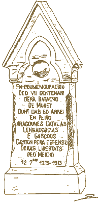 st&egrave;le comm&eacute;morative de la bataille de Muret