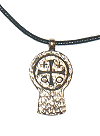 pendentif en bronze : st&egrave;le disco&iuml;dale de La Couvertoirade