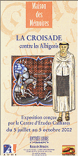 affichette de l'exposition sur la Croisade contre les Albigeois