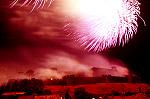 embrasement de la Cit&eacute; de Carcassonne, le 14 juillet