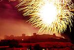 embrasement de la Cit&eacute; de Carcassonne, le 14 juillet