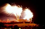 embrasement de la Cit&eacute; de Carcassonne, le 14 juillet