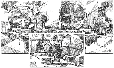stèle discoïdale de Baraigne (Aude) - extrait du livre de Jean-Claude Huyghe Stèles discoïdales en Lauragais & Croix de pierre