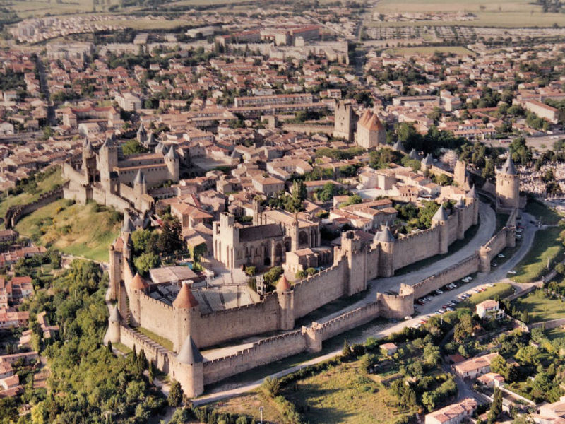 La cité médiévale de Carcassonne (Aude, Pays Cathare)
