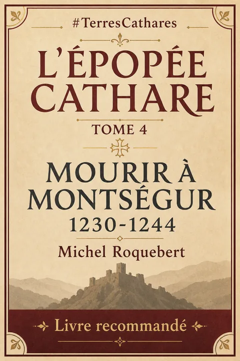 Vignette typographique : L'Épopée cathare, tome 4 : Mourir à Montségur 1230-1244
