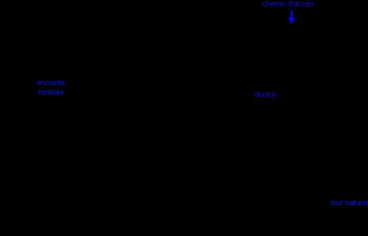 Plan général de la citadelle d'Opoul (Pyrénées Orientales)