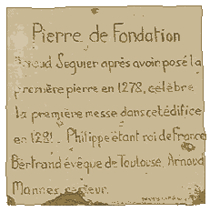 pierre de fondation du cloître des dominicains