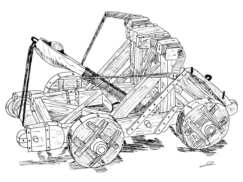 Mini-glossaire illustré des machines et techniques de siège au Moyen-Âge
