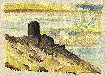 Quéribus, aquarelle de Philippe Lame (108 ko)