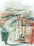 «Albi-ville : Sainte-Cécile, forteresse de la foi», tableau de Jean-Claude Huygue