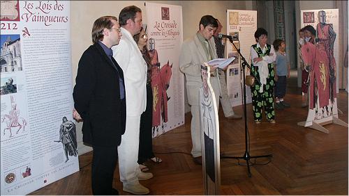 inauguration de l'exposition, le vendredi 5 juillet 2002