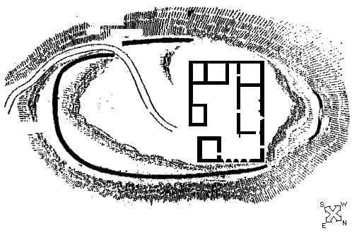 Plan du château de Miglos (Ariège)