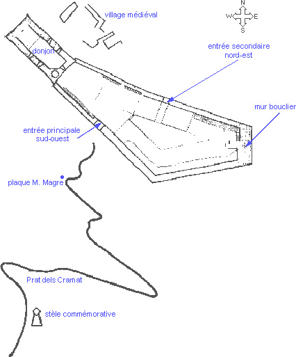 Plan du château de Montségur