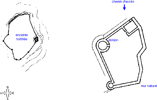 Plan général de la citadelle d'Opoul (Pyrénées Orientales)